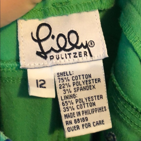 Lilly Pulitzer Kids Green Blue Anchor Pants - Picture 4 of 4